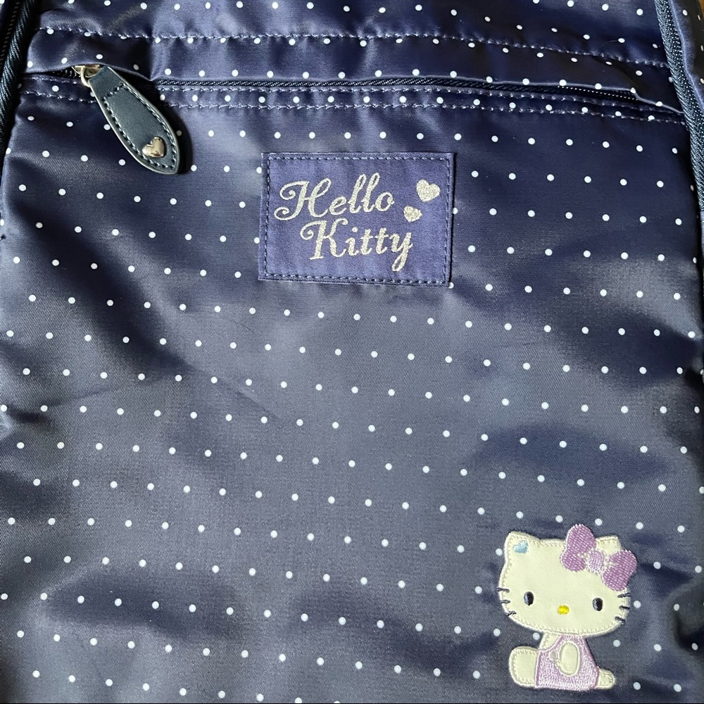 HELLO KITTY-Imported (NWT) Large Nylon Polka Dot Backpack - Picture 6 of 16